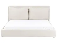Bett mit Lattenrost Stoff BAJONNA 180 x 200 cm Hellbeige_1010714