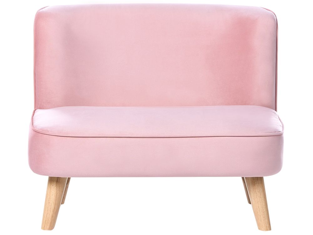Dječja sofa RISBY Samet Ružičasta