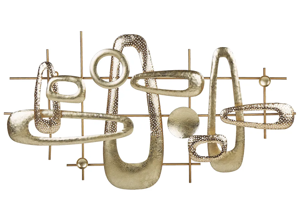 Wandobjekt MANGANESE Metall 50 cm Gold