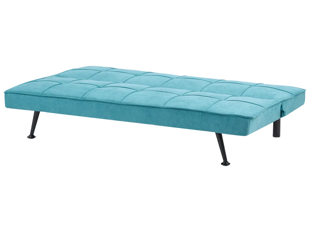 Sofa Bed 3 Seater HASLE Fabric Sea Blue_952047