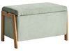 Banc de rangement rembourré EDLAND Tissu Vert clair