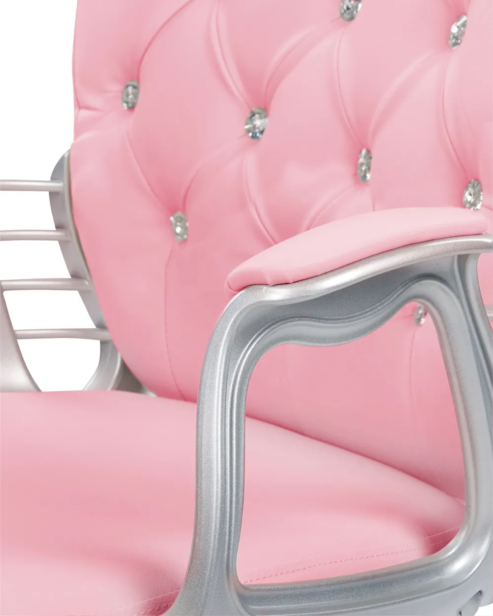 Desk Chair PRINCESS Faux Leather Pink_1082239