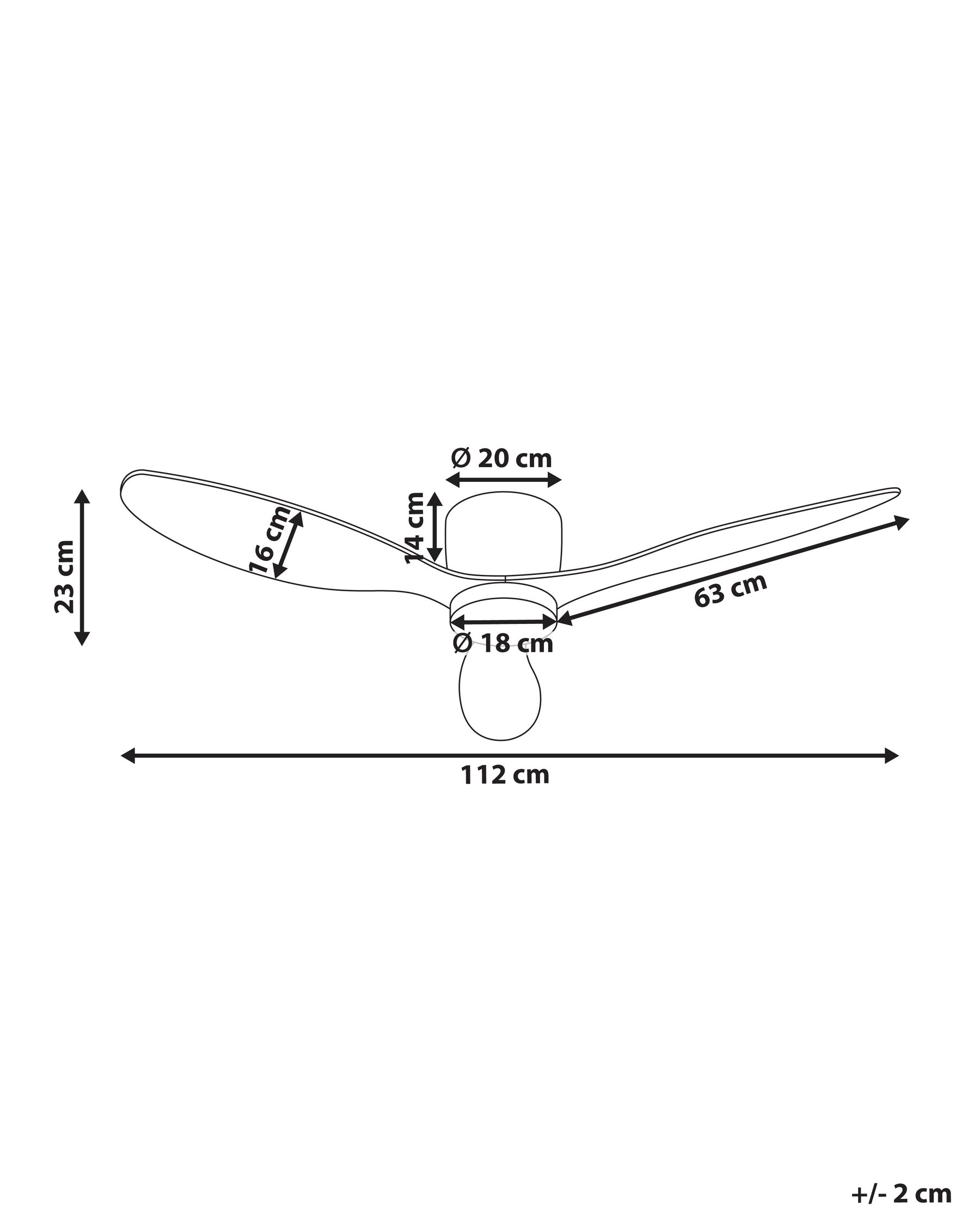 Ceiling Fan with Light VEMBAR with Remote LED White_988709