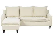 Ecksofa 3-Sitzer ELVENES Stoff Hellbeige rechtsseitig_718671
