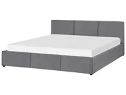 Bett mit Stauraum BOUSSE Samtstoff Dunkelgrau 180 x 200 cm_862604