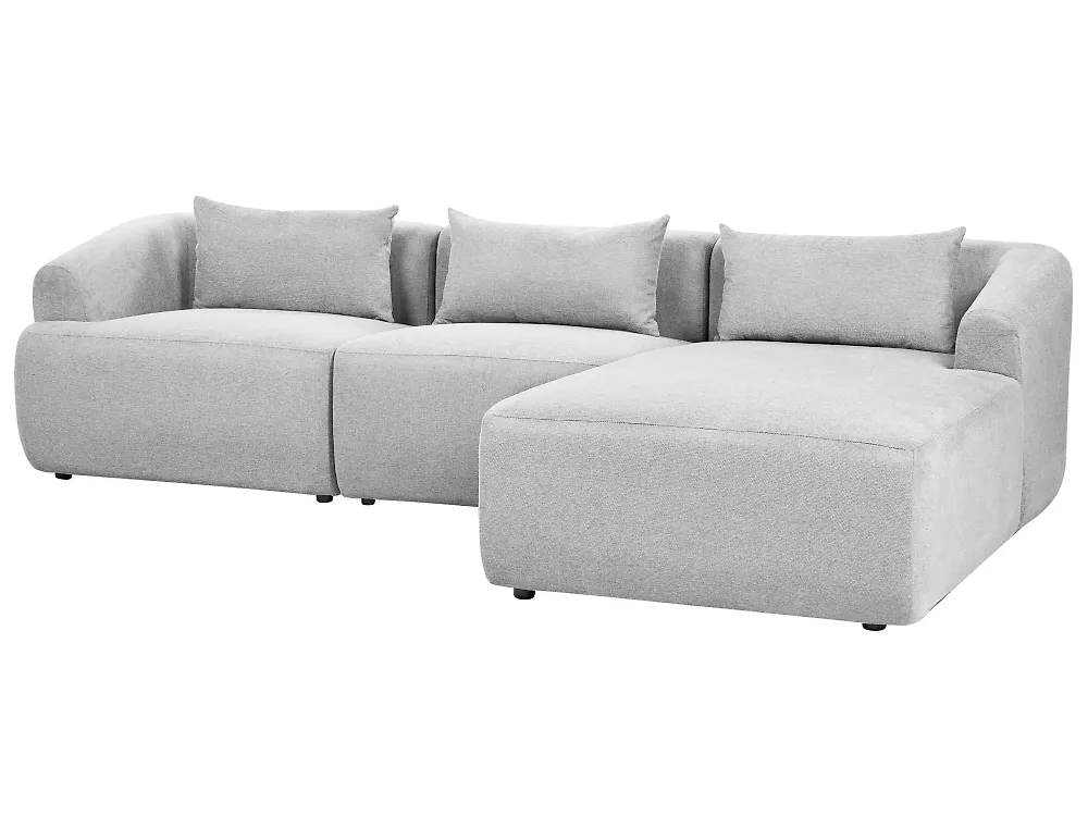 Ecksofa SVANSELE Stoff Grau linksseitig_1185004