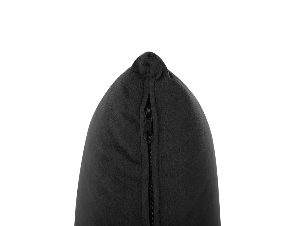 Schlafsofa 3-Sitzer EINA Samtstoff Schwarz_729285