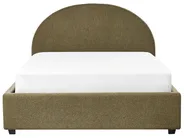 Ottoman Bed VAUCLUSE Boucle Olive Green 140 x 200 cm (EU Double)_909674