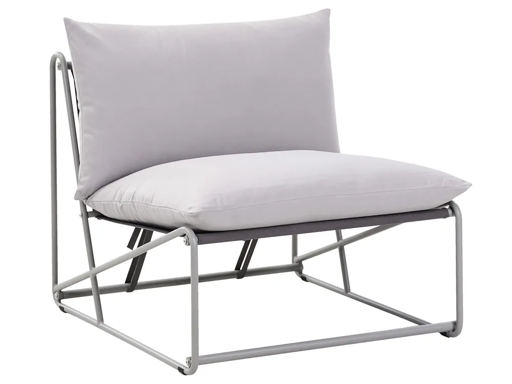 Garden Sofa Set 4 Seater PICO Metal Grey_1012810