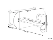 Wandmontierte Waschtischarmatur CHAPALA Messing Silber_995703