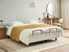 Verstellbares Bett ohne Kopfteil Bouclé DUKE 160 x 200 cm Cremeweiß
