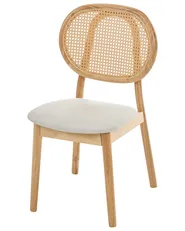 Set of 2 Chairs GAVIOTA Wood Light Brown/ Beige_1090828