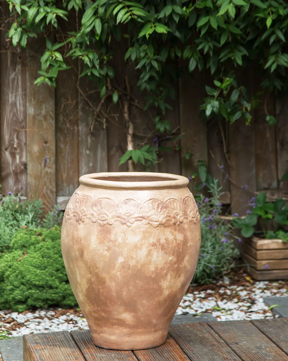 Plant Pot PYRUS 48 cm Brown_930798