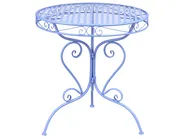 Outdoor Bistrotisch ALBINIA 70 cm 70 cm Metall Blau_1016097