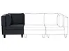 Corner Seat UNSTAD Fabric Black