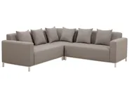 Garten Ecksofa mit Tisch 5-Sitzer BELIZE modular Beige rechtsseitig_833565