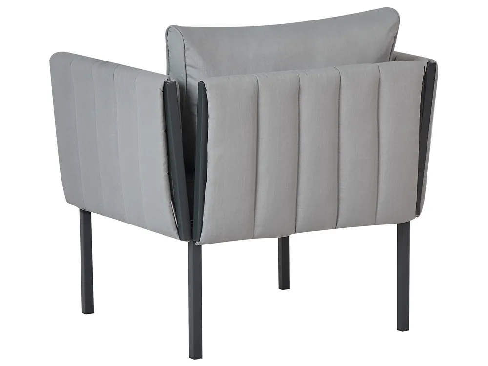 Lounge Set mit Tisch 5-Sitzer SKALA Metall Dunkelgrau_934684