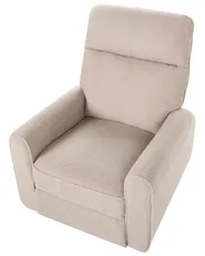 Elektrischer Schaukel-Fernsehsessel FOBOS drehbar Bouclé Hellbeige_1078712