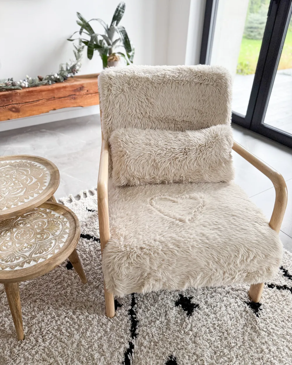 Sessel SKOVDE Webpelz Hellbeige_1036083