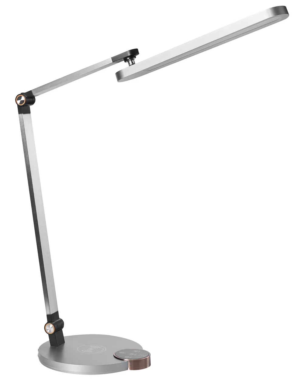 LED Schreibtischlampe CAROY mit kabellosem Ladegerät Grau