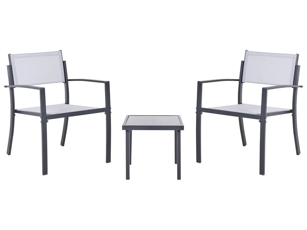 Bistro Set TAVOLETO Metall Grau