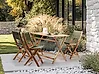 Garden Dining Set 4 Seater PROSSEDI Acacia Wood Green