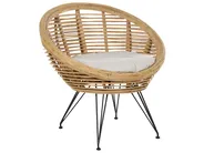 Garden Lounge Set with Table 4 Seater MARATEA/CESENATICO Rattan Natural_878759