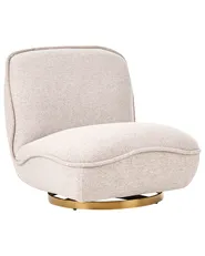 Swivel Armchair MUREN Fabric Beige_1072931