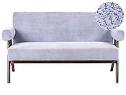 Sofa 2 Seater TAMRE Chenille Light Blue/ Dark Brown_1183240