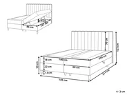 Boxspringbett mit Stauraum OFFICER Stoff Taupe 180 x 200 cm_1016333