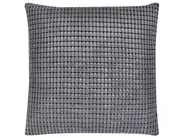 Dekokissen 2er Set ASPIDISTRA 45 x 45 cm Samtstoff Grau Geometrisches Muster_810558