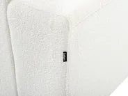Ecksofa 4-Sitzer LUNGO mit Ottomane Bouclé Weiß linksseitig_962389