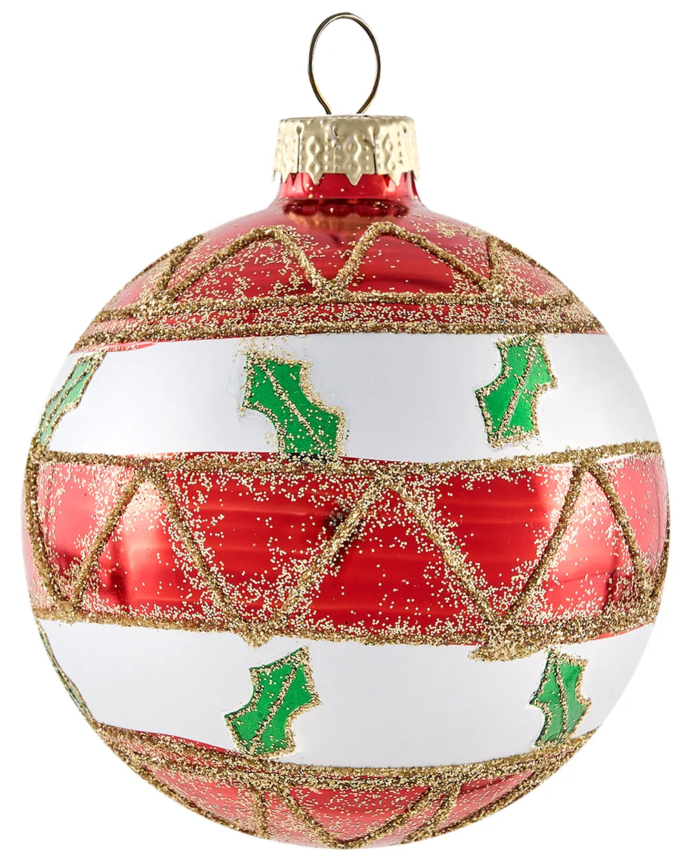 Weihnachtskugel 70er Set TWINKLE Glas Rot / Grün_1027910