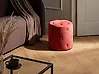 Pouf COROLLA Samtstoff Korallenrot