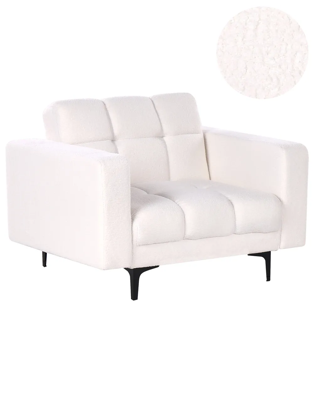 Sessel ALNES Bouclé Weiß