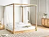 Himmelbett Holz HERLIERE 180 x 200 cm Hellbraun