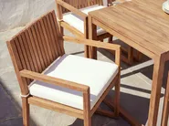 Gartenmöbel Set 8-Sitzer SASSARI II PREMIUM zertifiziertes Akazienholz Cremeweiß_1075588