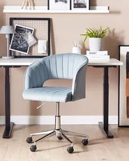 Desk Chair KATONAH Velvet Light Blue_867712