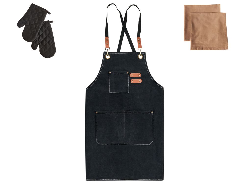 Kitchen Textiles Set RAPHANUS Black