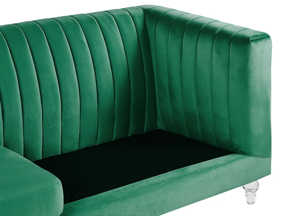 Sofa 3-Sitzer ARVIKA Samtstoff Grün_806136