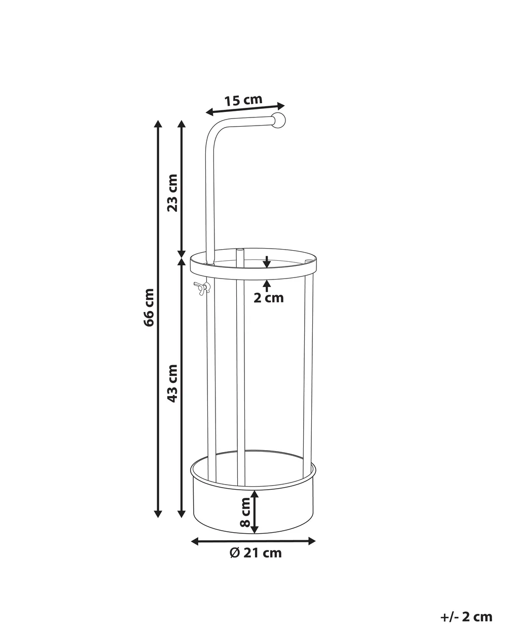 Umbrella Stand MONNAIE Metal Black_935607