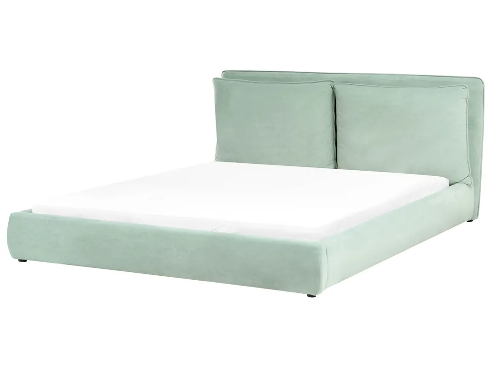 Wasserbett Samtstoff BAJONNA 180 x 200 cm Mintgrün