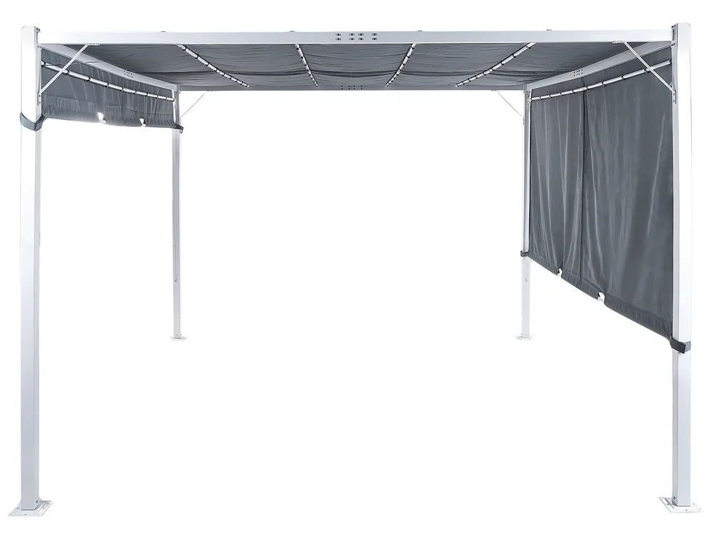 Pavillon LED PARGA 310 cm 310 cm Metall Grau_900887