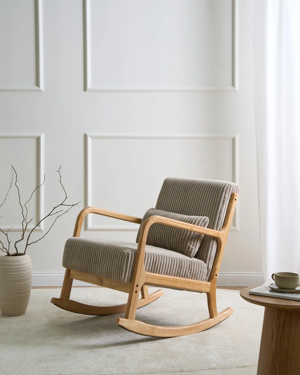 Schaukelsessel SORSELE Cord Beige