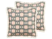 Dekokissen 2er Set DIANTHUS 60 x 60 cm Bunt Geometrisches Muster_877738