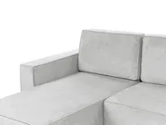 U-Shape Sofa Bed 4 Seater VATNE with Storage Fabric Grey_950579