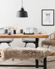 Sheepskin Rug ULURU Brown 65 x 110 cm_704781