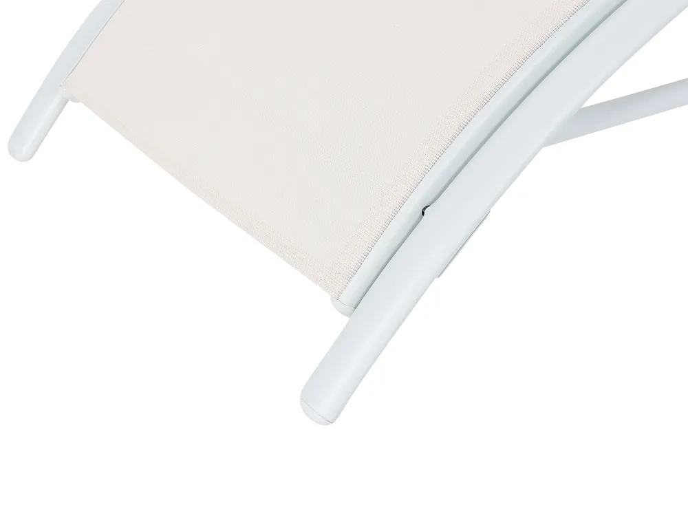 Sonnenliege GAETA mit Relaxfunktion Metall Beige_835731
