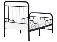Mitwachsendes Kinderbett Metall ANAIS 90 x 200 cm Schwarz_1033452
