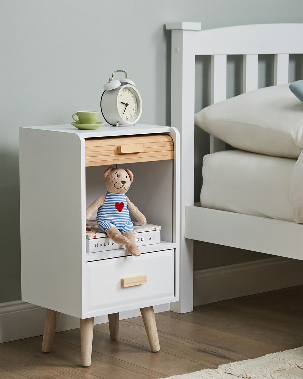 1 Drawer Bedside Table NESIKA White
